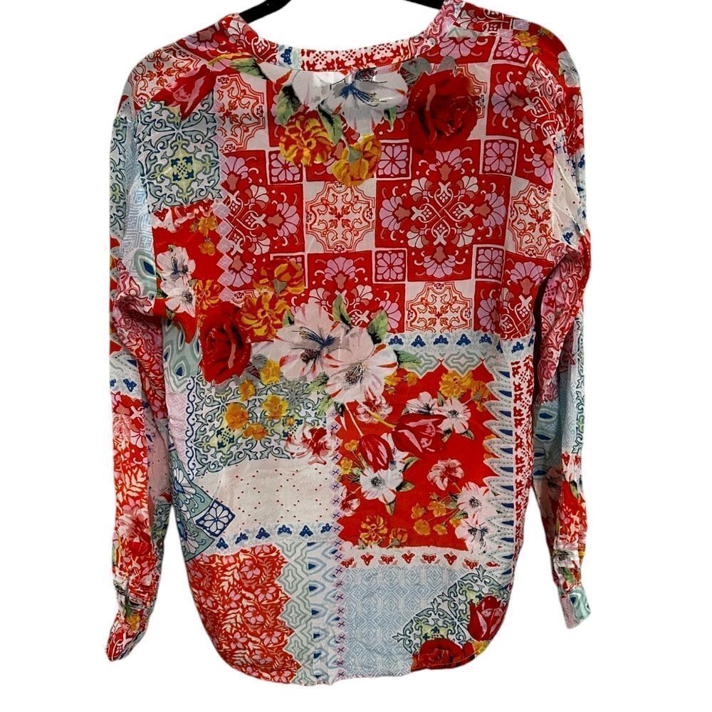 Karyn Seo thin lightweight patchwork multicolor t… - image 2